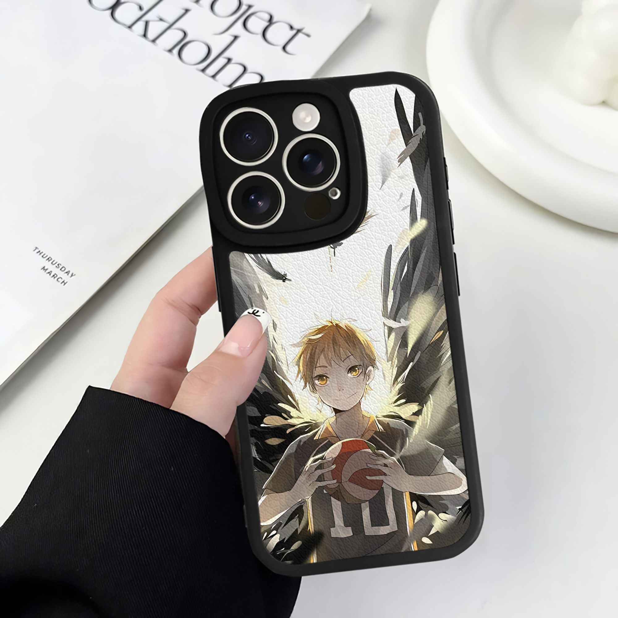 （画像用） ハイキュー!! Haikyu!! 【iPhone 16シリーズ対応】シリコンスマホケース（レザー調） 材質：シリコン
